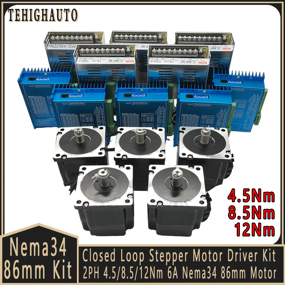 Hybrid Servo Driver Nema 34 8.5Nm - Nema34 86mm 폐쇄 루프 스테퍼 모터